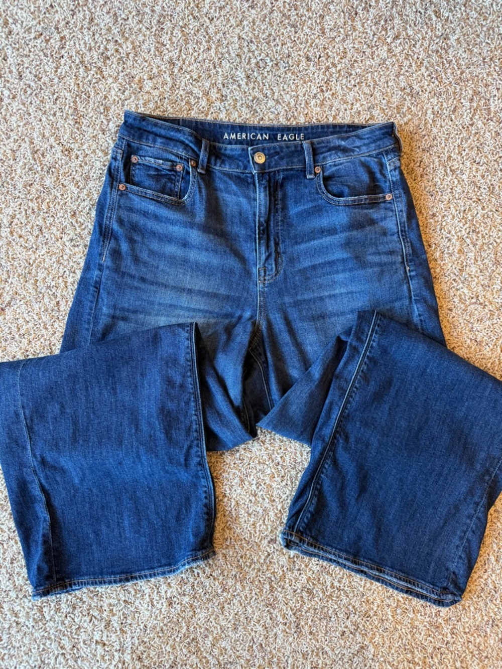 American Eagle Women’s Jeans Super High-Rise Baggy Wide Leg Size 10 - Picture 14 of 14